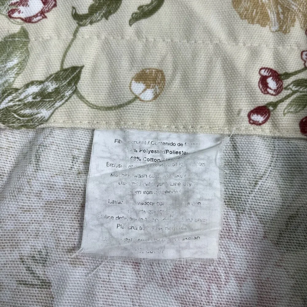 2 Home Trends Orchard Scarsdale Floral Rose‎ Tassel Window Valance Cottagecore